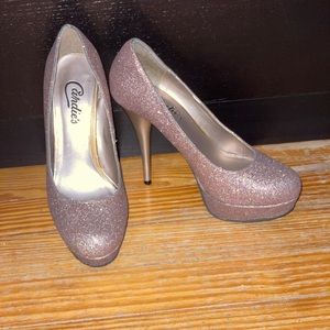 Candies multi pink sparkle heels
